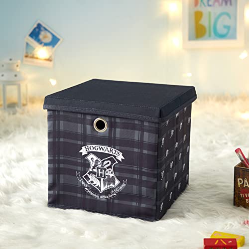 Harry Potter Collapsible Storage Cube with Removable Lid,10” x 10” x 10” Fabric Organizer Bin for Kids Bedroom, Closet or Playroom Décor - color: Harry Potter