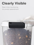 LivLab Mker Airtight Rice Storage Container 50 lbs, Attachable Wheels, for Dog Cat Bird and other Pet Food Storage Bin, Keep Fresh, Easy Mobility, BPA Free, White - color: 25KG-White