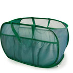 Collapsible Laundry Baskets, Upgrade Pop Up Laundry Hamper with Convenient Bags, Foldable Laundry Basket Mesh Light Weight, Easy to Carry Clothes Hampers for Laundry, Dorm, Toys, Travel Green - color: Green
