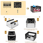 Bfttlity Dog Toy Bin - Metal Dog Toy Basket Box with Handles and Label Position Design Perfect for Pet Toys, Blankets, Clothes and Food (Not Included Label) - color: Small Black