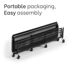 Under Bed Storage with Wheels – Heavy Duty Large Metal Storage Container (70lb Load), Low Profile Rolling Organizer with Removable Rubber Wheels, Easy Access for Clothes, Shoes & Blankets - size: Pack of 1