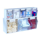 Deflecto Tilt Bins, Interlocking 5-Bins, 23" x 5" x 6.5 ", White (20503OP) - style: 5 Bins