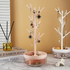 1Pc Branch Jewelry Box, Rotating Rack, Jewelry Storage Box - color: white