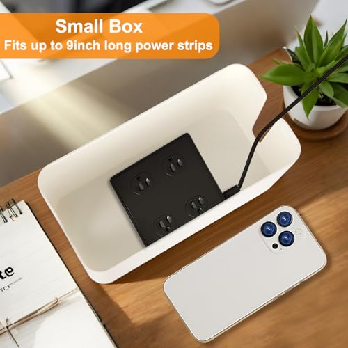 Mini Cable Management Cord Cover Wire Hider Box Concealer Organizer Protector System for Home Theater Entertainment Center Office School (Mini, White) - color: White