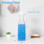 Laundry Detergent Dispenser,54oz Fabric Softener Dispenser,Plastic Liquid Laundry Detergent Container,Laundry Detergent Organizer for Laundry Room Organization with 4 Labels,White - color: White