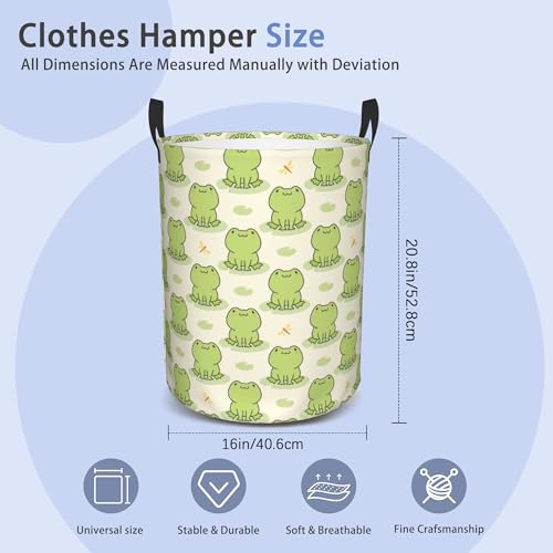 Laundry Basket, Dirty Clothes Basket, Foldable Waterproof Oxford Cloth Storage Basket for Bedroom, Bathroom, Clothes,Large Storage Basket Home Decoration(Cute Frog) - color: Cute Frog