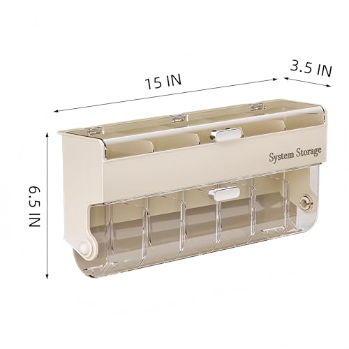 Underwear & Socks Drawer Organizer - Hanging Storage with 12 Adjustable Compartments Organizer,Plastic Organizer Box with Dividers,Space-Saving Design for Closet Door, Dorm, Apartment