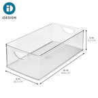 iDesign Stackable Clear Plastic Extra Long Storage Bin, Organizer for Kitchen Cabinet or Pantry, 2-Pack - style: Pack of 2