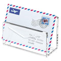 FUCDTEFC Acrylic Mail Holder, Clear Acrylic File Letter Organizer, Vertical Envelope Mail Holder for Desk, Lightweight Countertop Bill Holding Sorter Letter Invoice Stand for Home Office School - size: 1 Section Clear