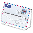 FUCDTEFC Acrylic Mail Holder, Clear Acrylic File Letter Organizer, Vertical Envelope Mail Holder for Desk, Lightweight Countertop Bill Holding Sorter Letter Invoice Stand for Home Office School - size: 1 Section Clear