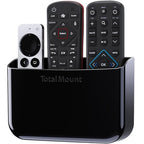 TotalMount Hole-Free Remote Holder – Eliminates Need to Drill Holes in Your Wall (Premium Black Holder for 2 or 3 Remotes) - color: Standard Black