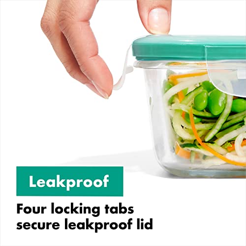 OXO Good Grips 3.5 Cup Smart Seal Airtight Glass Rectangle Food Storage Container - size: 3.5 Cup, style: Glass