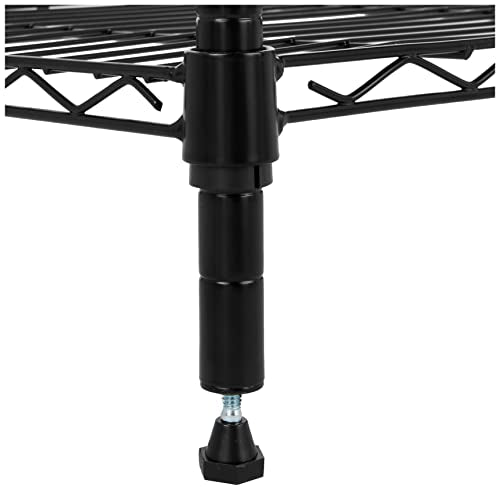 Amazon Basics 4-Shelf Adjustable Heavy Duty Steel Wire Rack Storage Shelving, Sturdy Garage Shelving, 350 lbs Capacity Per Shelf, Easy No-Tool Assembly, 36" x 14" x 54", Black | Heavy Duty, Adjustable, for Kitchen, Garage, Storage, Shelving Organizer - co