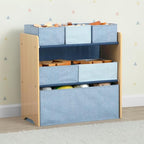 Delta Children - GapKids 6 Bin Toy Organizer - Greenguard Gold Certified, Indigo Blue - color: Indigo Blue
