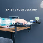 VIVO Clamp-on 22 inch Desk Extension Shelf for Gaming PC, Ergonomic Computer Monitor and Laptop Riser, Printer Stand, Versatile with Freestanding Feet Included, Desktop Organizer, DESK-SHELF22B - size: 22"