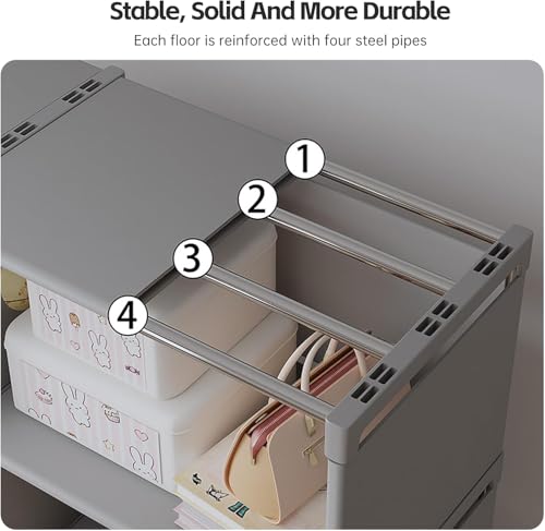 4-Cube Storage Organizer Shelf – Tool-Free Assembly Cube Bookcase for Bedroom, Closet & Small Spaces, Bookshelf Organizer for Kids’ Clothes & Nursery, Black (Black) - color: Black