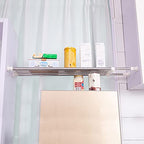 Hershii Expandable Tension Closet Shelf Rod Telescopic Stainless Steel Storage Rack Heavy Duty DIY Organizer Divider for Wardrobe Cupboard Kitchen Bathroom Garage - size: 117-188cm/46.06-74.01inches