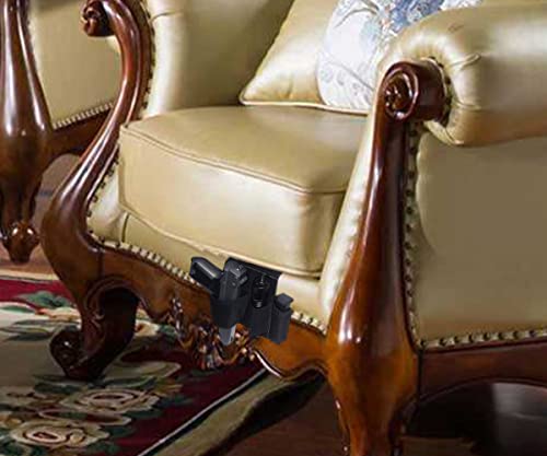 Bedside Pistol Holster, Tactical Bed Side Gun Holster, Under Mattress Handgun Holster with Flashlight Loop Holder - color: BK