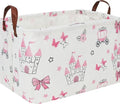 Rectangle Storage Basket with Handles,Collapsible Storage Bin,Books Box,Gift Basket(Pink Princess) - color: Pink Princess