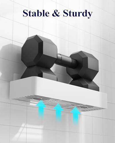 Kitsure Shower Caddy - 2 Pack Adhesive Shower Organizer, Rustproof Metal Shelves, No-Drill Bathroom Organizers and Storage, White, XX-Large - color: White, size: XX-Large