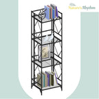 Nature's Rhythm 4-Tier Metal Storage Rack, Basement Storage Room Closet Shelving Utility Shelf Adjustable Garage Shelving Metal Shelving Unit (12.84 x 11.27 x 44.80inch, Black) - size: 4-Tier