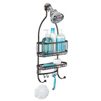 iDesign 61971 York Lyra Hanging Shower Organizer - 10" x 4" x 22", Bronze - color: Bronze