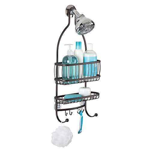 iDesign 61971 York Lyra Hanging Shower Organizer - 10" x 4" x 22", Bronze - color: Bronze
