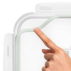 6500 ML / 220 oz / 28 Cup LARGE Glass Food Storage Container with Airtight Locking Lid. Ideal Storing food, Vegetables, Fruits. Baking Casserole, Lasagna, Roasting Turkey, Chicken BPA Free Oven Safe - size: 6500 ml