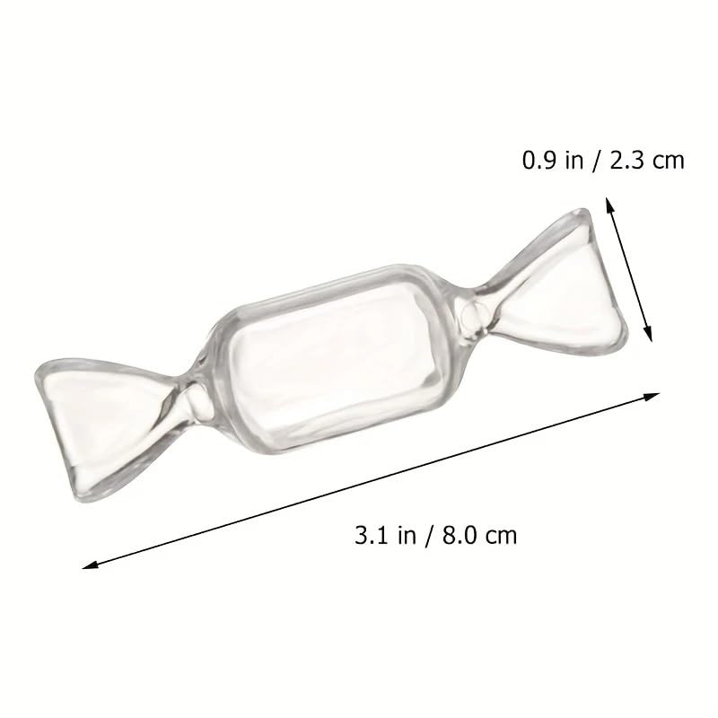 10PCS candy shaped mini transparent jewelry box,earring storage,used for accessories,pill organizers,and travel essentials, 10PCS - size: 10PCS