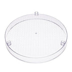 Amazon Basics 2 Tier Lazy Susan Turntable Organizer for Condiments, 12" Diameter, Clear - size: 12" Diameter, 2 Tier
