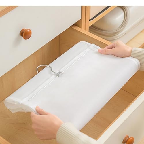 HAN SHENG 6 Pockets Clear Handbag & Purse Organizer Hanging Bag Storage - Space Saving Hanging Shelf for Closet, Wardrobe, Over Door (1 Pack, White) - color: White, size: 6 Pockets-1pc