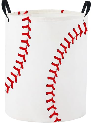 Baby Laundry Basket Baby Nursery Hamper Kids Laundry Basket Toy Storage Bin for Boys Room Decor Gift Baskets for Bedroom Bathroom(Baseball) - color: Baseball