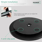 MUNEK 9" Lazy Susan Organizer,2 Tier Rotating Spice Rack Organization,Metal Lazy Susan for Table Top,Pantry, Bathroom, Vanity, Black - size: 2 Tier