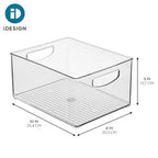iDesign Stackable Clear Plastic Bin - Kitchen Organizers and Storage for Fridge and Pantry, 2-Pack - style: Pack of 2