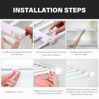 Geetery 4 Pcs Closet Tension Shelf Metal Expandable Closet Shelf Dividers Adjustable DIY Shelf Separators in Closet Tension Rod Storage Rack for Cabinet Kitchen Wardrobe (15''-21.65'' X 9.45'') - size: 15''-21.65'' x 9.45''