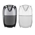 Collapsible Pop Up Laundry Hamper, Extra Large Mesh Foldable Laundry Basket, 28" x 16" x 16", 2 Pack (Black + Grey) - color: 2P Black+Grey