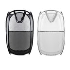 Collapsible Pop Up Laundry Hamper, Extra Large Mesh Foldable Laundry Basket, 28" x 16" x 16", 2 Pack (Black + Grey) - color: 2P Black+Grey