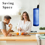 TOGETRUE Plastic Bag Holder, Mesh Grocery Bag Holder Hanging Storage Bag Dispenser (Navy Blue 2 Packs) - color: Navy Blue 2 Pack