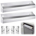 2 Set 19 Inch Stainless Steel Sink Drawer Tip Out Tray Kit Include Tip-Out Sink Trays and Hinges Large Pull Out Storage Organizer for Kitchen Bathroom Base Cabinets - size: 19 Inch