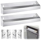 2 Set 19 Inch Stainless Steel Sink Drawer Tip Out Tray Kit Include Tip-Out Sink Trays and Hinges Large Pull Out Storage Organizer for Kitchen Bathroom Base Cabinets - size: 19 Inch
