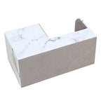 KINGFOM Desk Organizer Office Supplies Caddy Pu Leather Multi-function Storage Box Pen/Pencil,Cell phone, Business Name Cards Remote Control Holder Gray Marble - color: S-gray Marble
