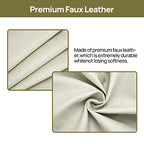 Teniux Remote Control Holder Faux Leather Armrest Organizer with 6 Pockets for recliner couch sofa, Armchair Caddy for Smart Phone, Book, Magazines, Ipad, Remotes (Oyster White) - color: Oyster White