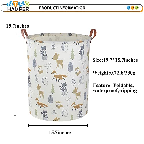 NTAOHAMPER Laundry Hamper, Laundry Basket, Waterproof Storage Bin for Bedroom, Clothes Organizer Basket, Books Box, Room Decor(Animal) - color: Animal