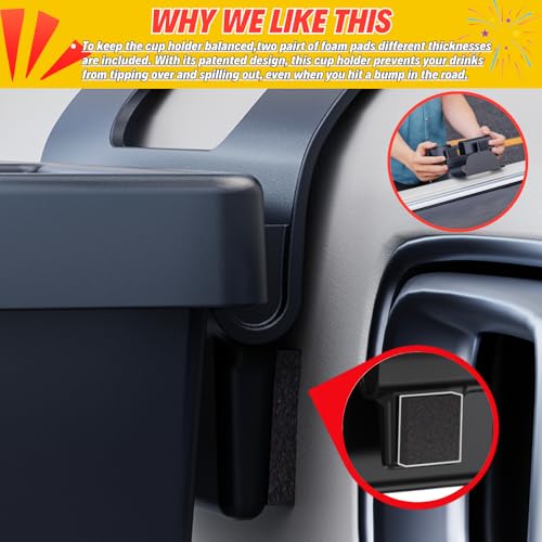 Extra Hanging Car Door Window Drink Coffee Cup Holder with Storage Organizer Tray | Coin Holder Change Organizer Fits Most Vehicles, Trucks Interior Car Gadgets Accessories - style: Car Door Cup Holder & Coin Organizer