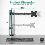 WALI Single Monitor Mount, Single Monitor Arm Desk Mount,Desk Monitors Stand, Holds Screen Up to 32inch, 22lbs, Adjustable Mount with C-CLAMP Designed for Home Office Application(M001), Black - size: Single, style: C-Clamp