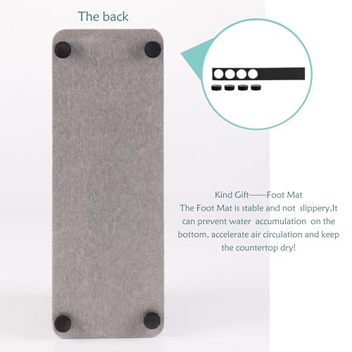 NiuYichee 2 Pcs Water Absorbing Stone Trays, Kitchen/Bathroom Sink Soap Dish, Diatomite Tray Used for Hand Soap & Cosmetic Bottles in The Modern Home, 3.15" W x 8.7" L, Gray - color: Gray, size: 8.7" x 3.15"