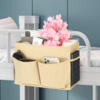 Bedside Storage Organizer Bag Phone Book Magazine Holder Pockets Hanging Storage Bag Sofa Side Pouch Bag(Mint Green) - color: Mint Green
