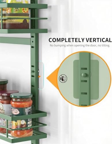 Moforoco Sage Green 9-Tier Over The Door Pantry Organizer, Pantry Organization and Storage, Black Hanging Basket Wall Spice Rack Seasoning Shelves - color: Sage Green, size: 9-Tier Standard