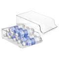 iDesign Plastic Water Bottle Organizer for Fridge, Bottle Holder for Kitchen and Pantry, Clear, 2-Pack - style: Pack of 2
