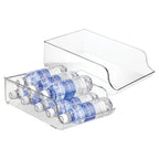 iDesign Plastic Water Bottle Organizer for Fridge, Bottle Holder for Kitchen and Pantry, Clear, 2-Pack - style: Pack of 2
